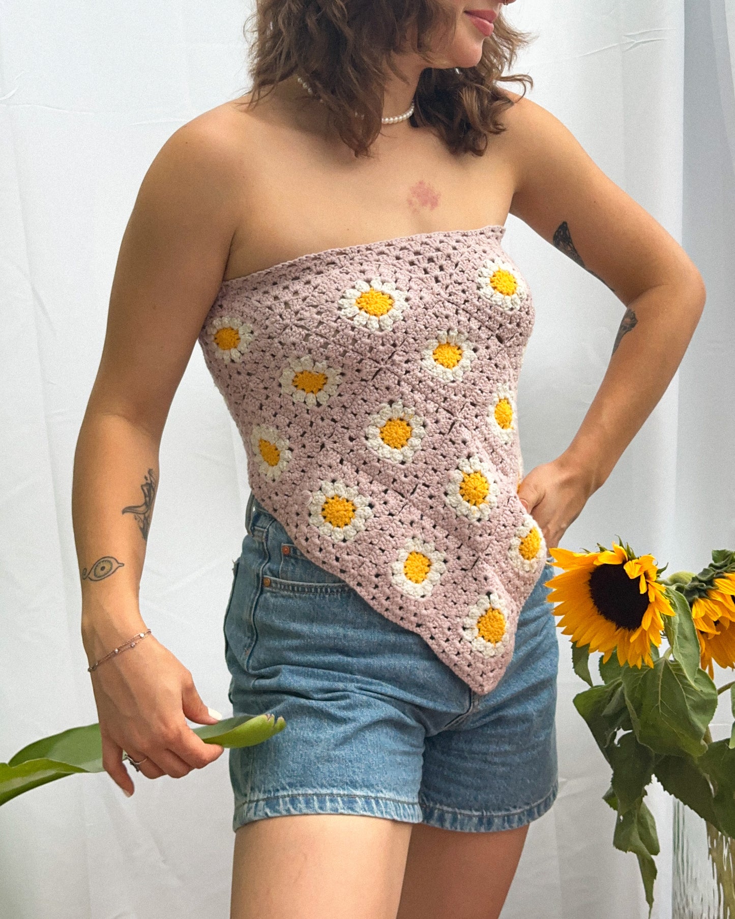 Hand-Knitted Crop Top | Flora