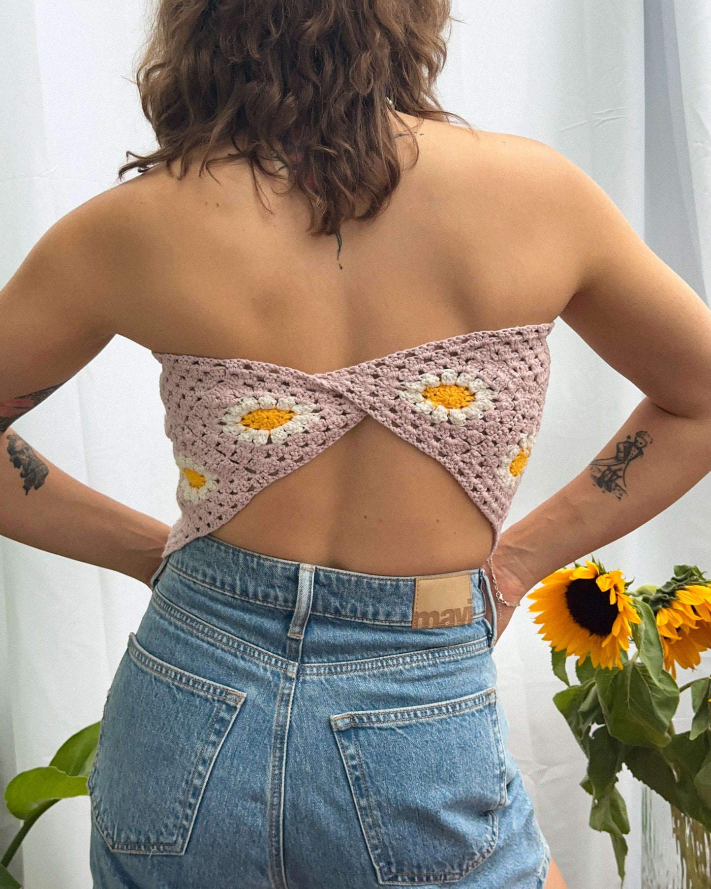 Hand-Knitted Crop Top | Flora
