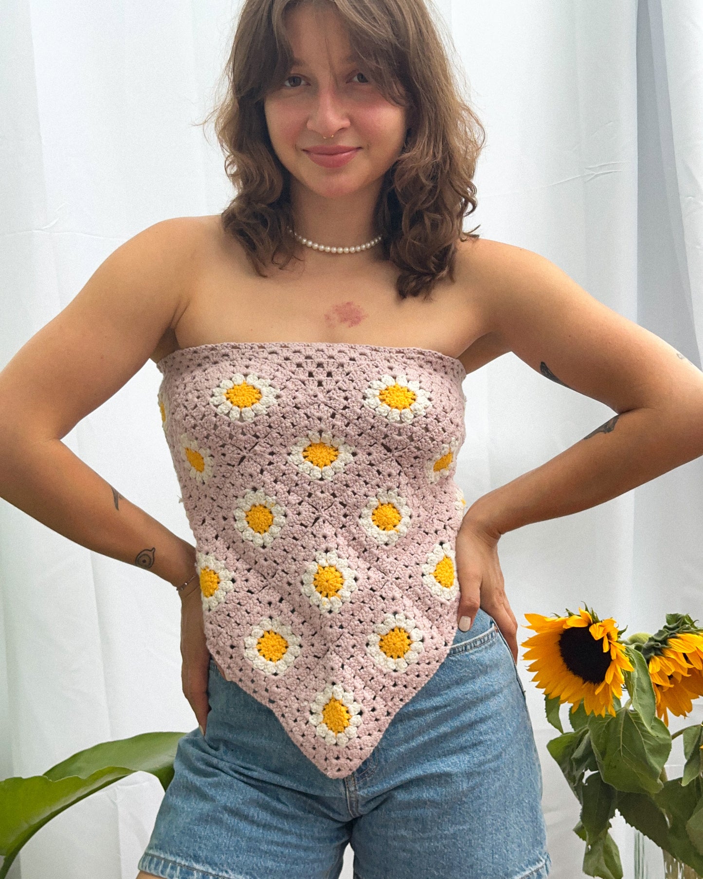 Hand-Knitted Crop Top | Flora