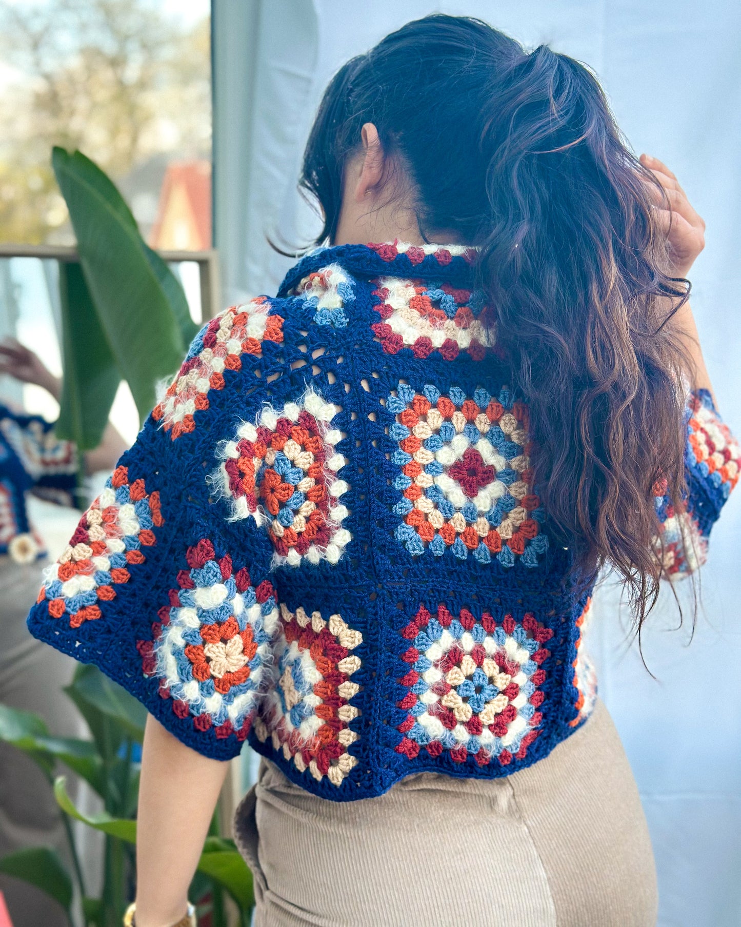 Hand-Knitted Sweater | Navy Blue