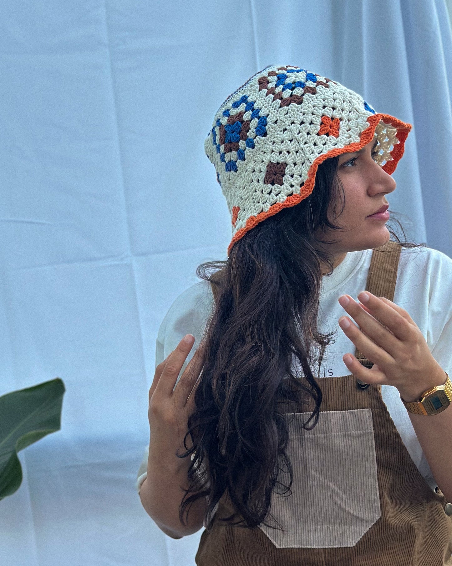 Hand-Knitted Bucket Hat | Off-White