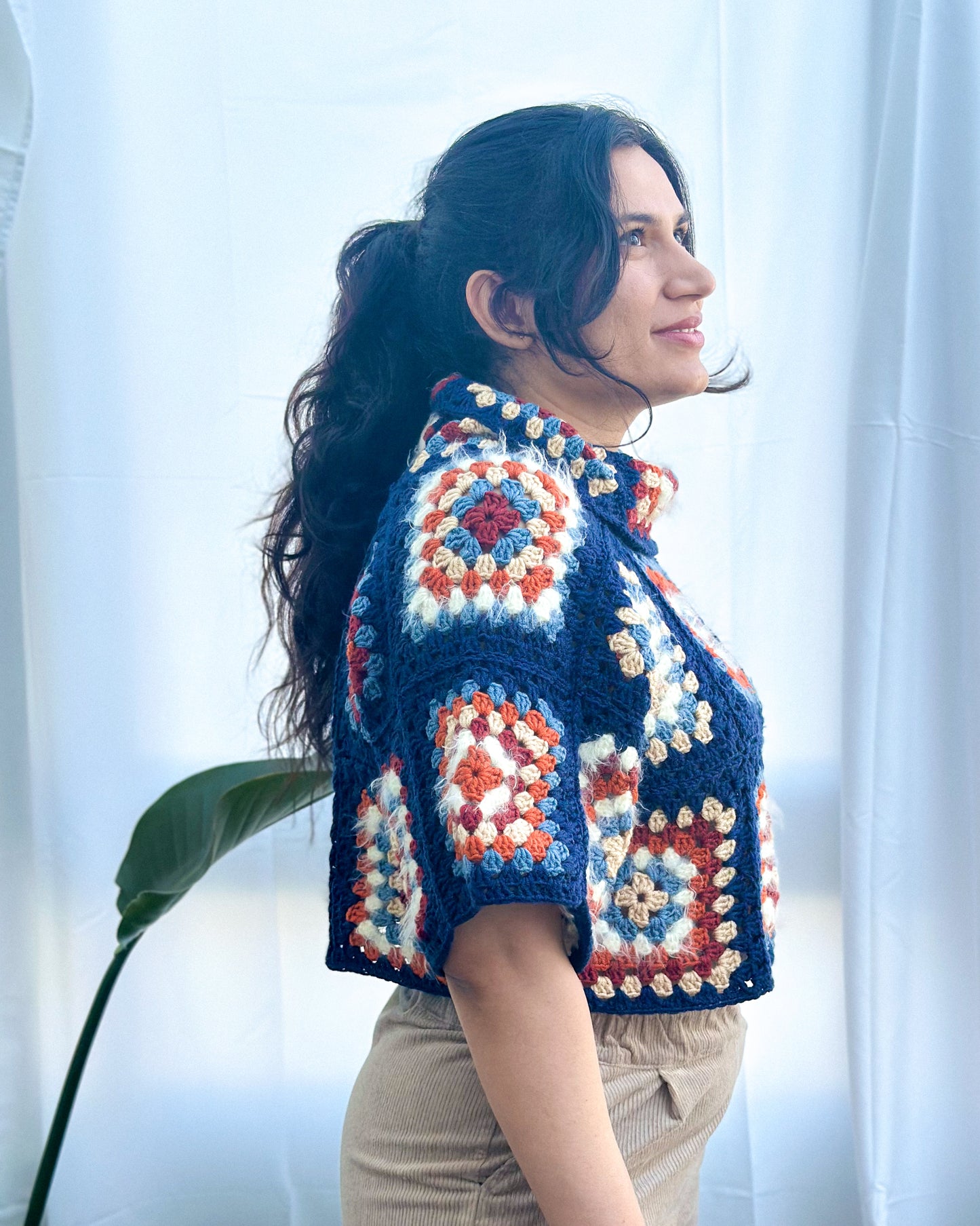 Hand-Knitted Sweater | Navy Blue